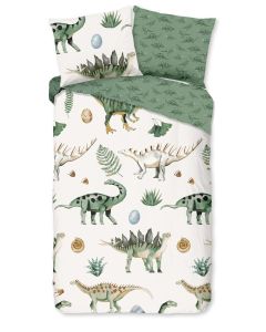 Dekbedovertrek Dinosaurus 140x200/220 incl sloop 60x70