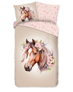 Dekbedovertrek Zwart paard 140x200/220