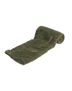 Plaid Fleece Uni olijf groen 150x200, Deken voor op de bank , bed of picknick kleed