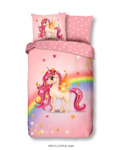 Dekbedovertrek My little pony met roze ondergrond 140x200/220