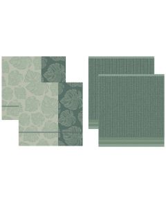 Keukendoek en theedoek Monstera groen  DDDDD