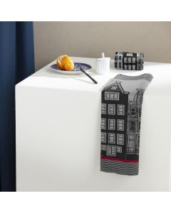 DDDDD keukenset Amsterdamse grachten zwart 1 keukendoek en 1 theedoek