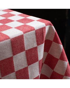 Pompdoek, geblokt Tafelkleed Barbeque 1140x240  Zwart DDDDD bbq rood