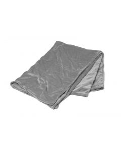 Plaid Fleece Uni Grijs, grey 150x200, Deken voor op de bank , bed of picknick kleed