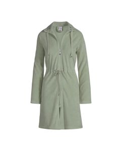 Van Dijck badjas met rits Vogue kleur zacht olijf groen