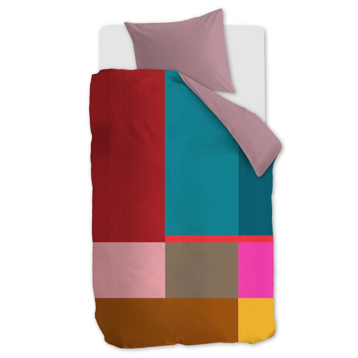 Abstractie Harnas Opblazen Eye candy multi color dekbedovertrek - 100% Katoen satijn Dutch design  Bedding house