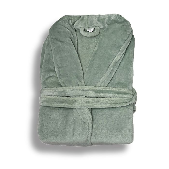 Vriendelijkheid spons Aanvankelijk Super zachte badjas in de kleur zacht groen fleece badjas, SPECIALE PRIJS