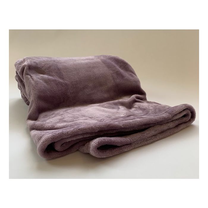 Plaid Fleece lavendel paars 150x200, Deken voor op de bank , bed of picknick kleed