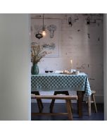 Pompdoek, geblokt Tafelkleed Barbeque 140x240  Groen DDDDD